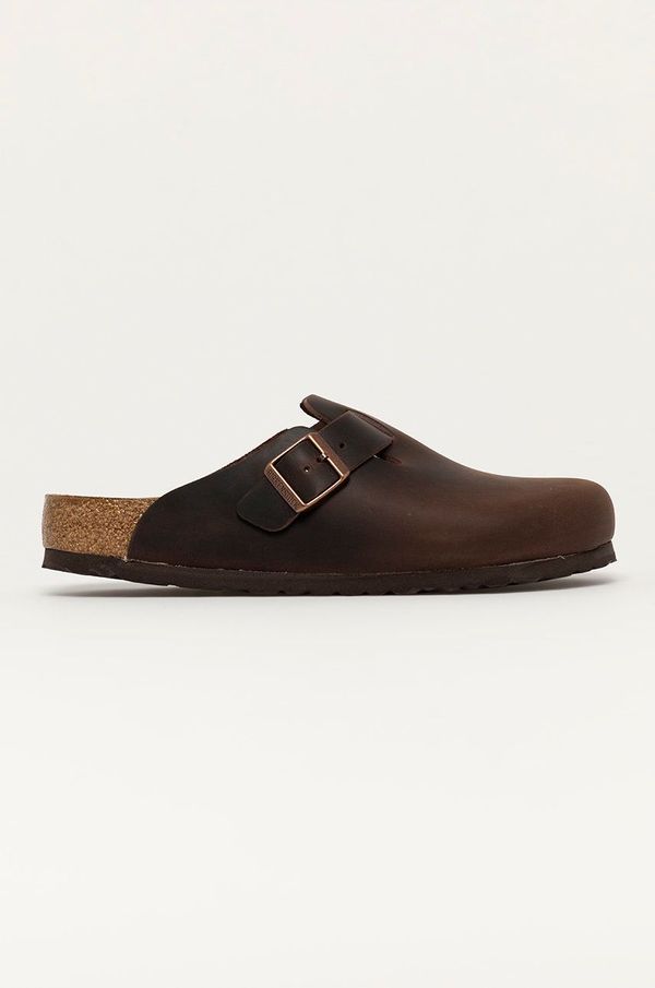 Birkenstock Kožne natikače Birkenstock Boston SFB za muškarce, boja: smeđa, 860131