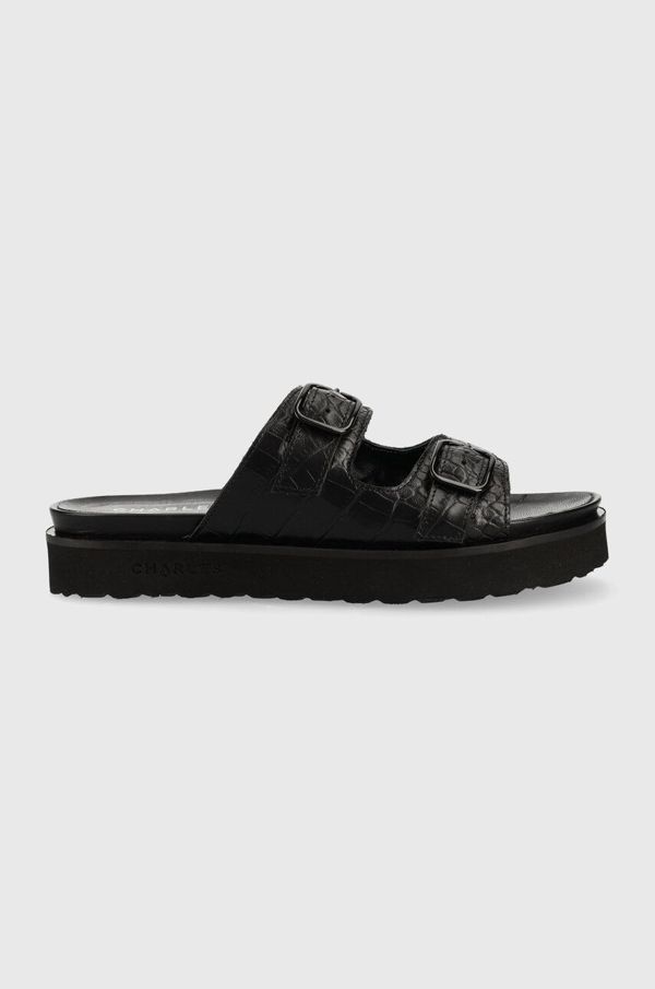 Charles Footwear Kožne natikače Charles Footwear Luisa za žene, boja: crna, Luisa.Sandal