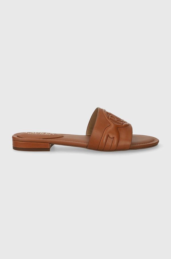 Lauren Ralph Lauren Kožne natikače Lauren Ralph Lauren Alegra III za žene, boja: smeđa, 802930000000