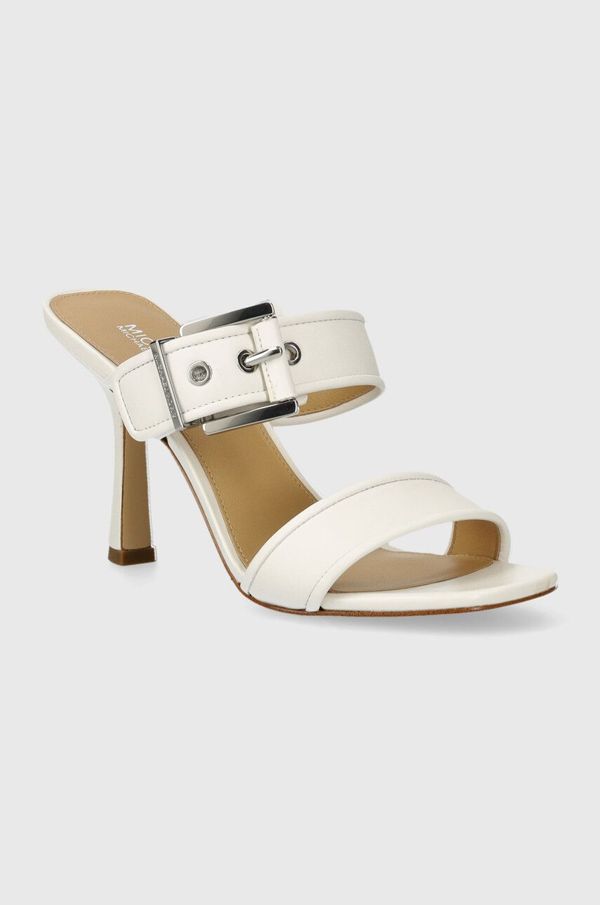 MICHAEL Michael Kors Kožne natikače MICHAEL Michael Kors Colby za žene, boja: bijela, s debelom potpeticom, 40S4COHS1L