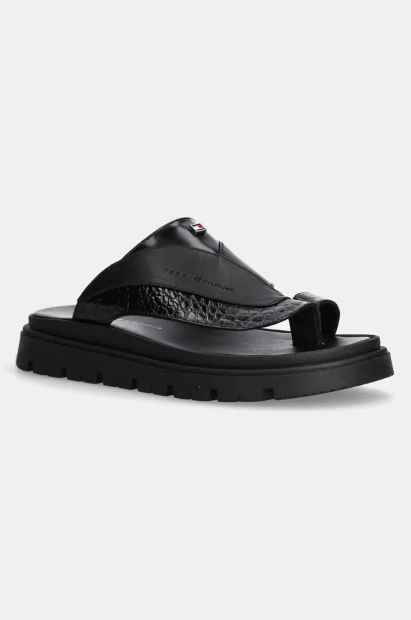 Tommy Hilfiger Kožne natikače Tommy Hilfiger boja: crna, T4B2-33947