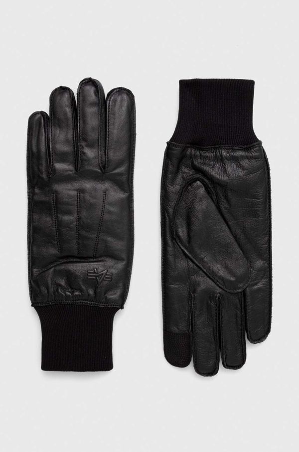 Alpha Industries Kožne rukavice Alpha Industries boja: crna