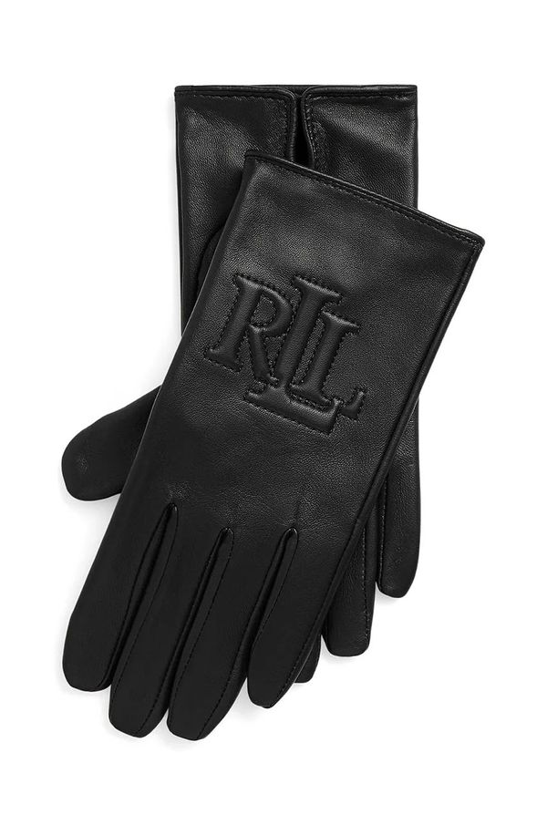 Lauren Ralph Lauren Kožne rukavice Lauren Ralph Lauren za žene, boja: crna, 454960110