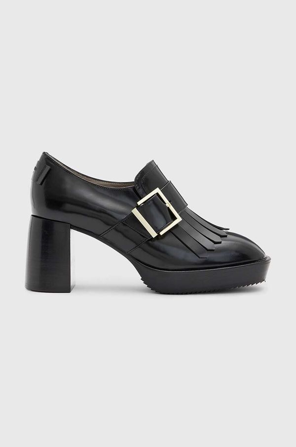 AllSaints Kožne salonke AllSaints Zia boja: crna, s debelom potpeticom, WF550Z