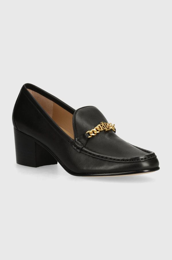 Lauren Ralph Lauren Kožne salonke Lauren Ralph Lauren Winslet boja: crna, s debelom potpeticom, 802942573001