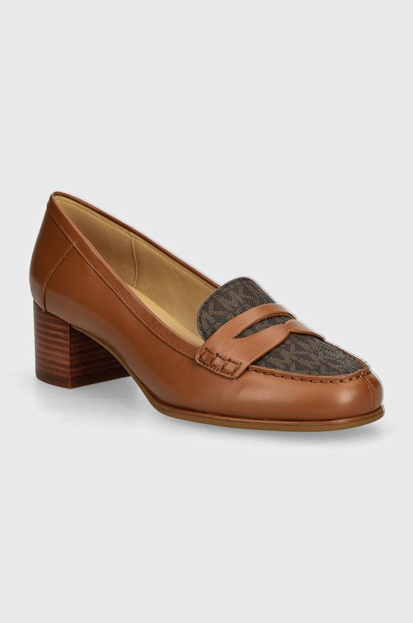MICHAEL Michael Kors Kožne salonke MICHAEL Michael Kors Frances boja: smeđa, s debelom potpeticom, 40T4FRMP1B 230