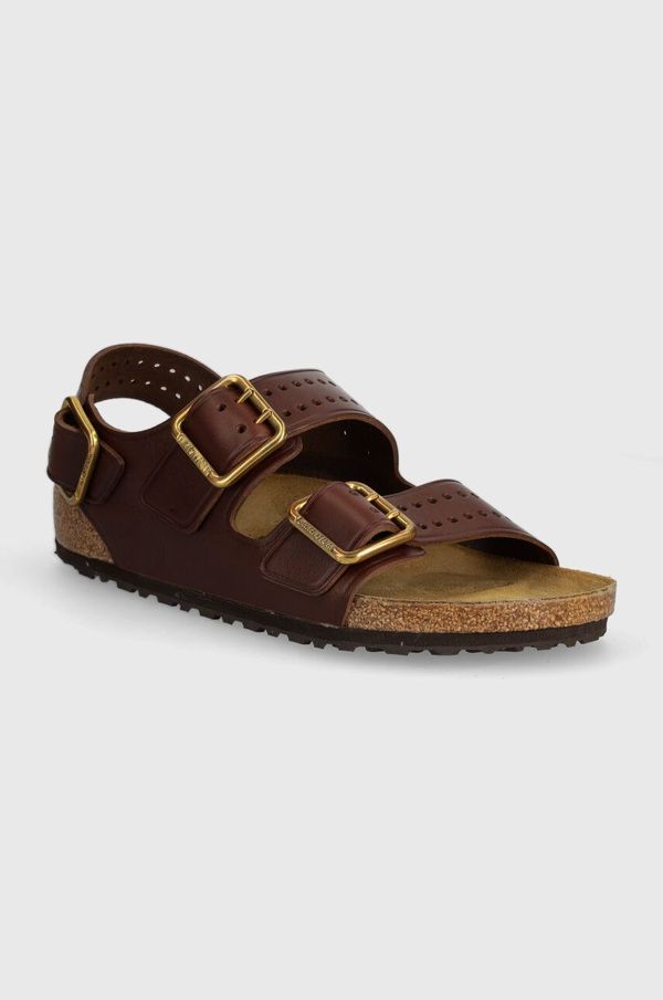 Birkenstock Kožne sandale Birkenstock Milano Bold Gap boja: smeđa, 1023595