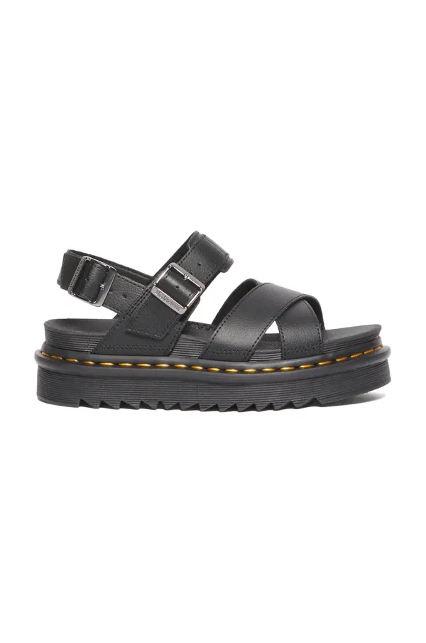 Dr. Martens Kožne sandale Dr. Martens Voss II za žene, boja: crna, s platformom, DM31558001