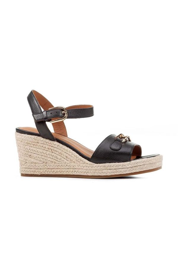 Geox Kožne sandale Geox D PANAREA boja: crna, D45UYC 00046 C9999