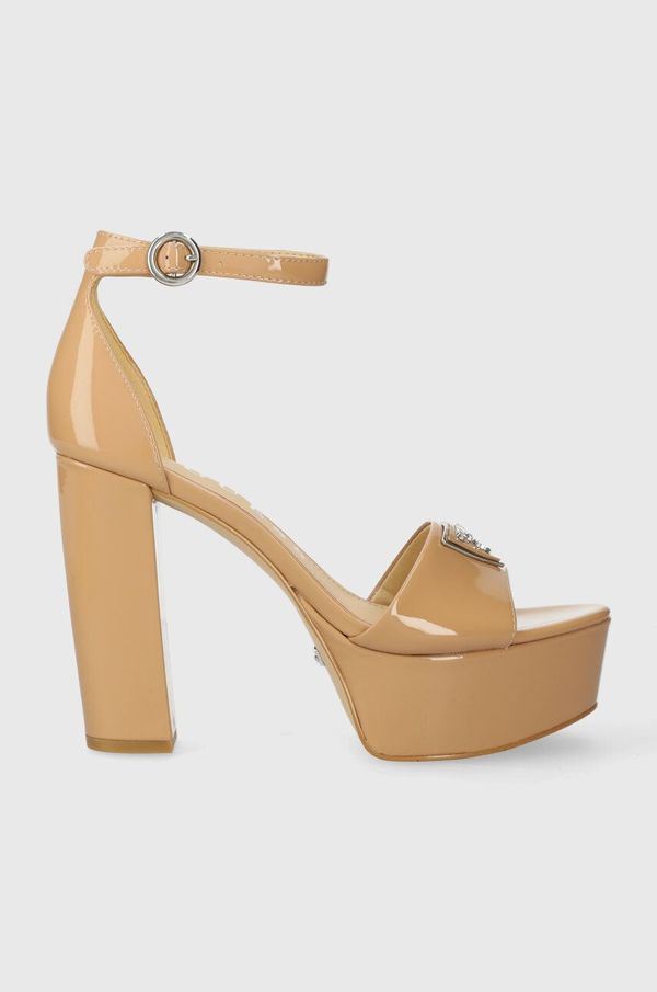 Guess Kožne sandale Guess SETON boja: bež, FLPSET PAT03