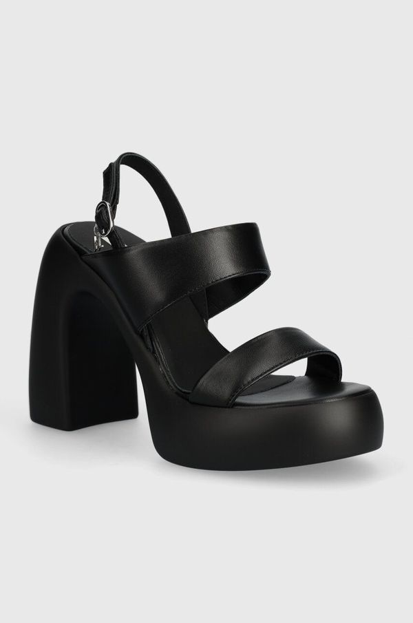 Karl Lagerfeld Kožne sandale Karl Lagerfeld ASTRAGON HI boja: crna, KL33724