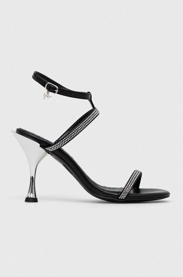 Karl Lagerfeld Kožne sandale Karl Lagerfeld PANACHE HI boja: crna, KL30829