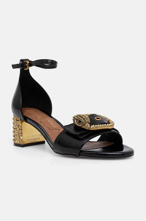 Kurt Geiger London Kožne sandale Kurt Geiger London Mayfari Block Mid Heel boja: crna, 9990500309