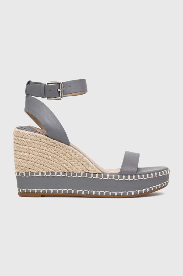 Lauren Ralph Lauren Kožne sandale Lauren Ralph Lauren HILARIE boja: siva, 802898506006