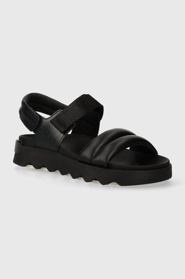 Sorel Kožne sandale Sorel VIIBE SANDAL za žene, boja: crna, 2030511012