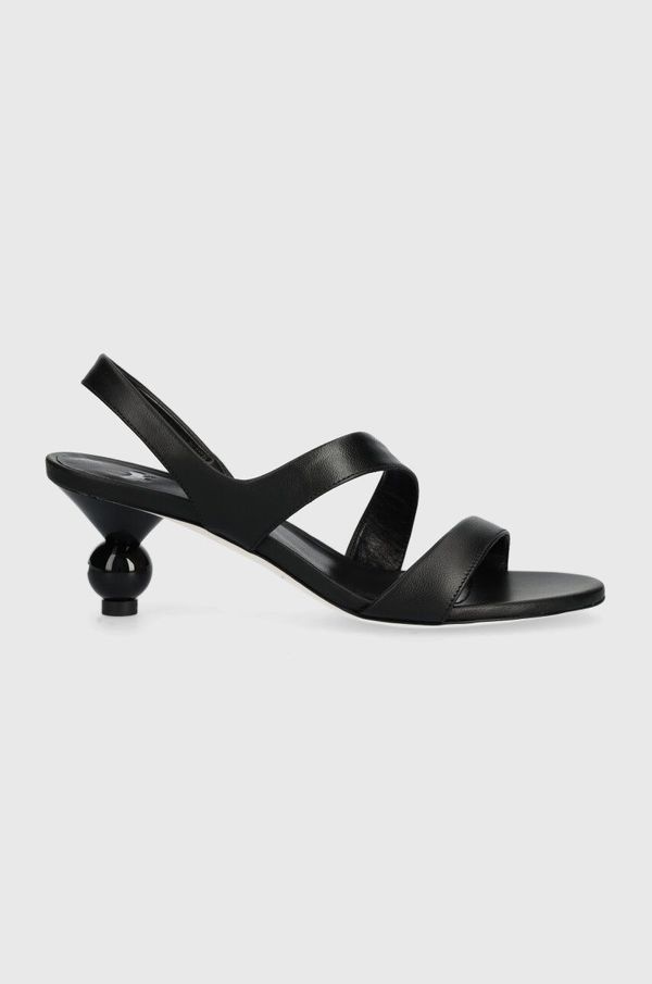 Weekend Max Mara Kožne sandale Weekend Max Mara Zigano boja: crna, 2415521015600