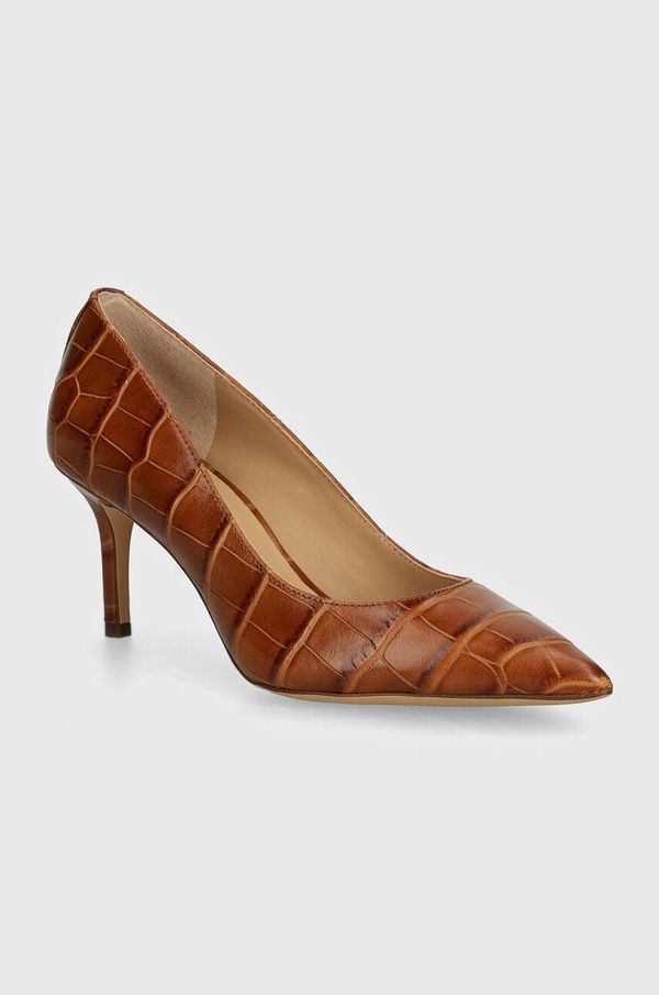 Lauren Ralph Lauren Kožne štikle Lauren Ralph Lauren Lanette boja: smeđa, 802942578001