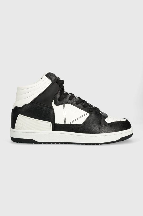 Guess Kožne tenisice Guess SAVA MID boja: crna, FMJSAM ELE12