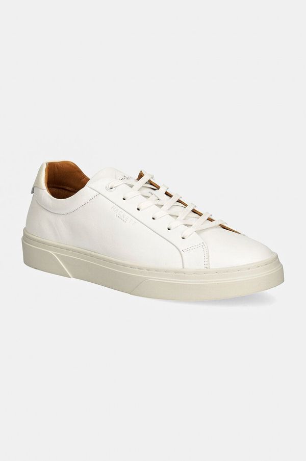 Hackett London Kožne tenisice Hackett London HACKNEY CLASSIC boja: bijela, HMS21417