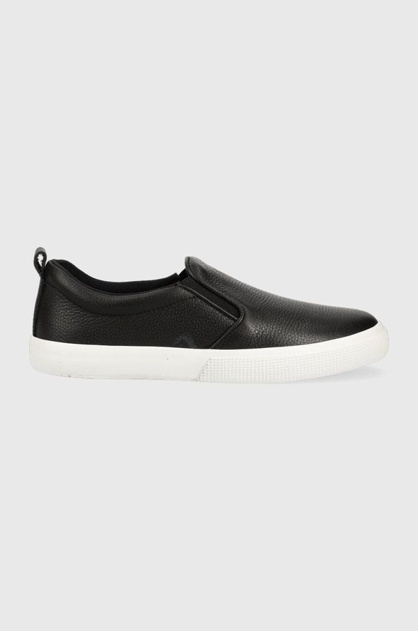 Lauren Ralph Lauren Kožne tenisice Lauren Ralph Lauren Haddley za žene, boja: crna, 802912347001