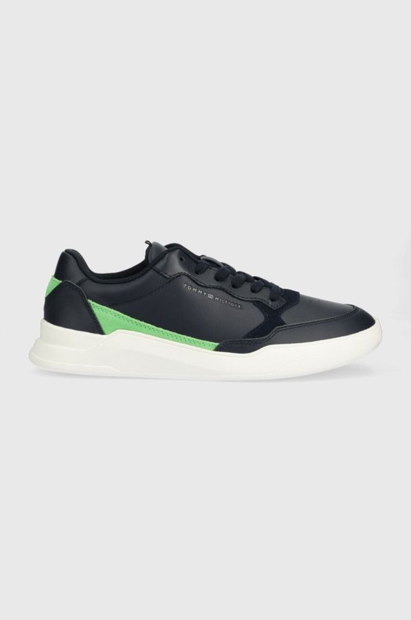 Tommy Hilfiger Kožne tenisice Tommy Hilfiger ELEVATED CUPSOLE LEATHER boja: tamno plava, FM0FM04490