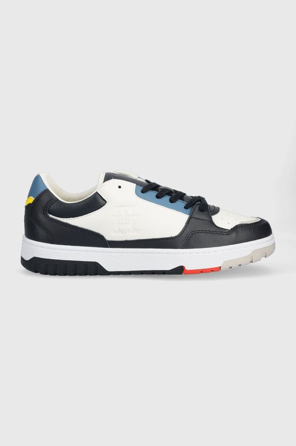 Tommy Hilfiger Kožne tenisice Tommy Hilfiger TH BASKET BEST boja: tamno plava, FM0FM04538