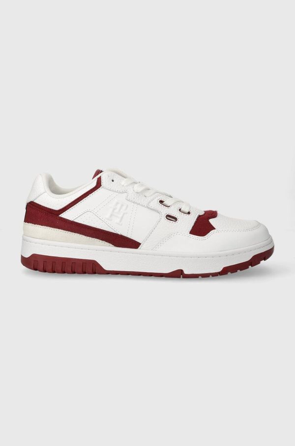 Tommy Hilfiger Kožne tenisice Tommy Hilfiger TH BASKET STREET LTH boja: bijela, FM0FM04874