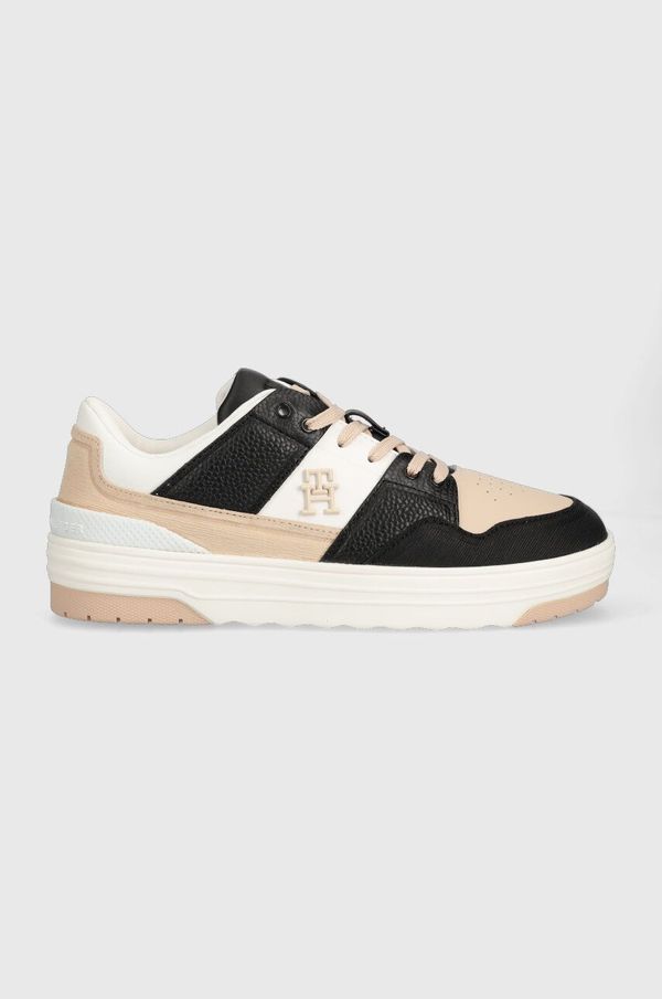 Tommy Hilfiger Kožne tenisice Tommy Hilfiger TH PREMIUM LO BASKET SNEAKER boja: bijela, FW0FW07564