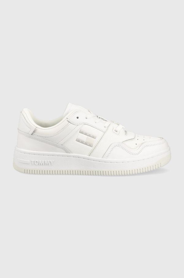 Tommy Jeans Kožne tenisice Tommy Jeans BASKET CUPSOLE boja: bijela, EM0EM01194