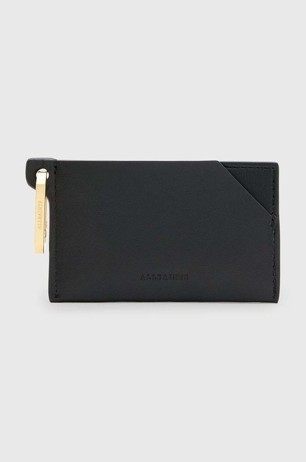 AllSaints Kožni etui za kartice AllSaints HEX CARDHOLDER boja: crna, W228XB
