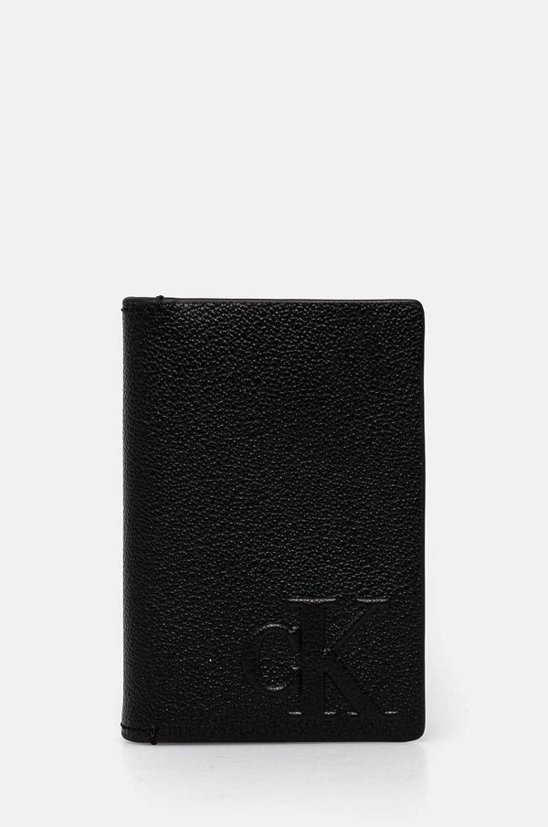 Calvin Klein Jeans Kožni etui za kartice Calvin Klein Jeans boja: crna, K50K512595