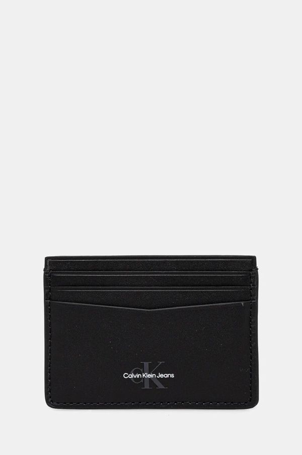 Calvin Klein Jeans Kožni etui za kartice Calvin Klein Jeans boja: crna, K50K513180
