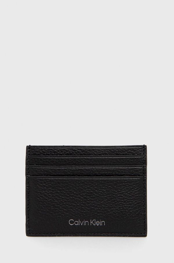Calvin Klein Kožni etui za kartice Calvin Klein za muškarce, boja: crna