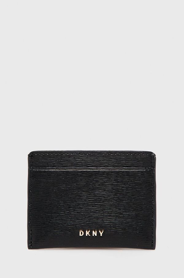 DKNY Kožni etui za kartice Dkny za žene, boja: crna