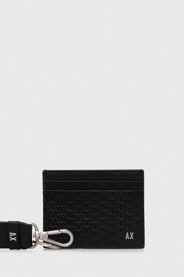 Armani Exchange Kožni etui za kartice i privjesak za ključeve Armani Exchange boja: crna