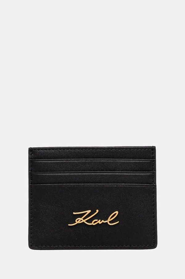 Karl Lagerfeld Kožni etui za kartice Karl Lagerfeld boja: crna, A1W32069