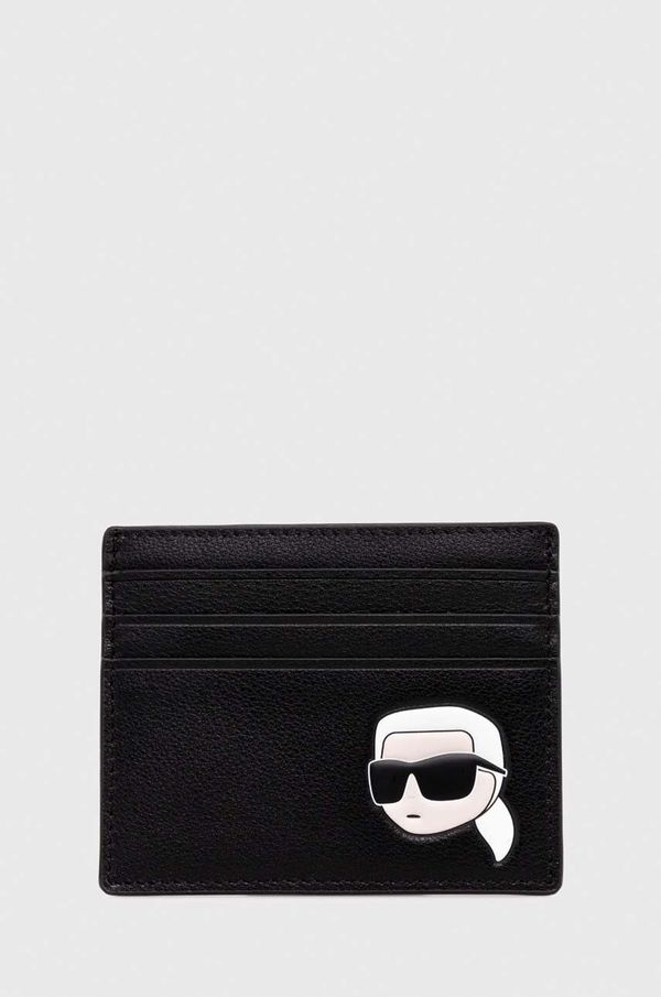 Karl Lagerfeld Kožni etui za kartice Karl Lagerfeld boja: crna