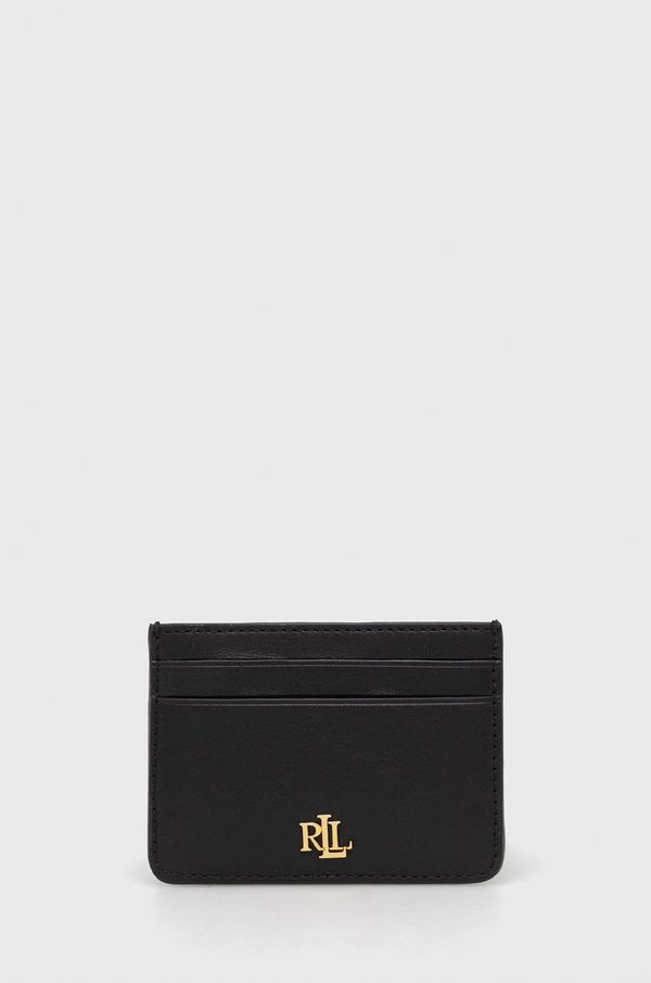 Lauren Ralph Lauren Kožni etui za kartice Lauren Ralph Lauren za žene, boja: crna