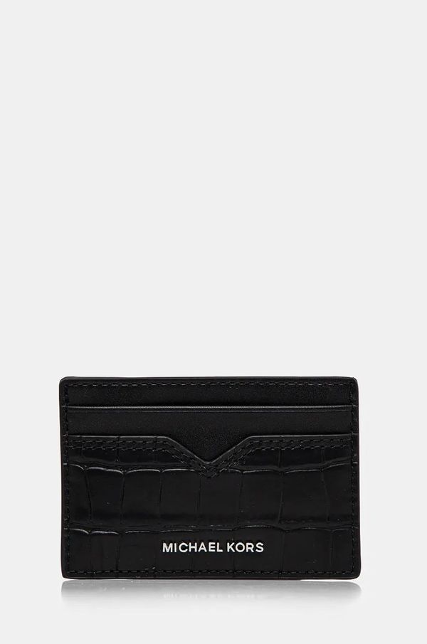 Michael Kors Kožni etui za kartice Michael Kors boja: crna, 39F4LHDD0K