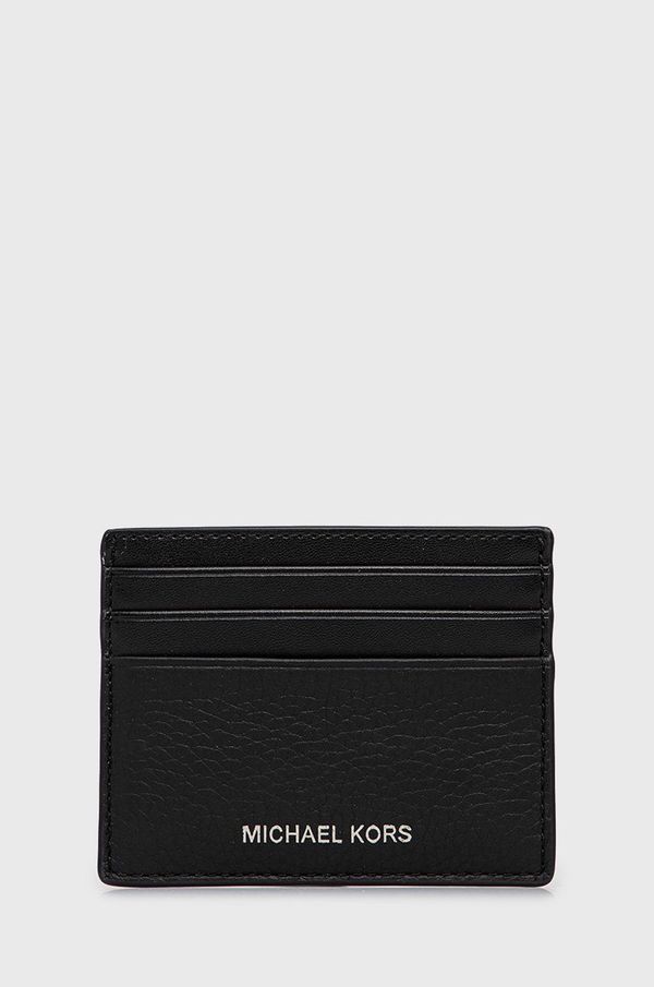 Michael Kors Kožni etui za kartice Michael Kors za muškarce, boja: crna