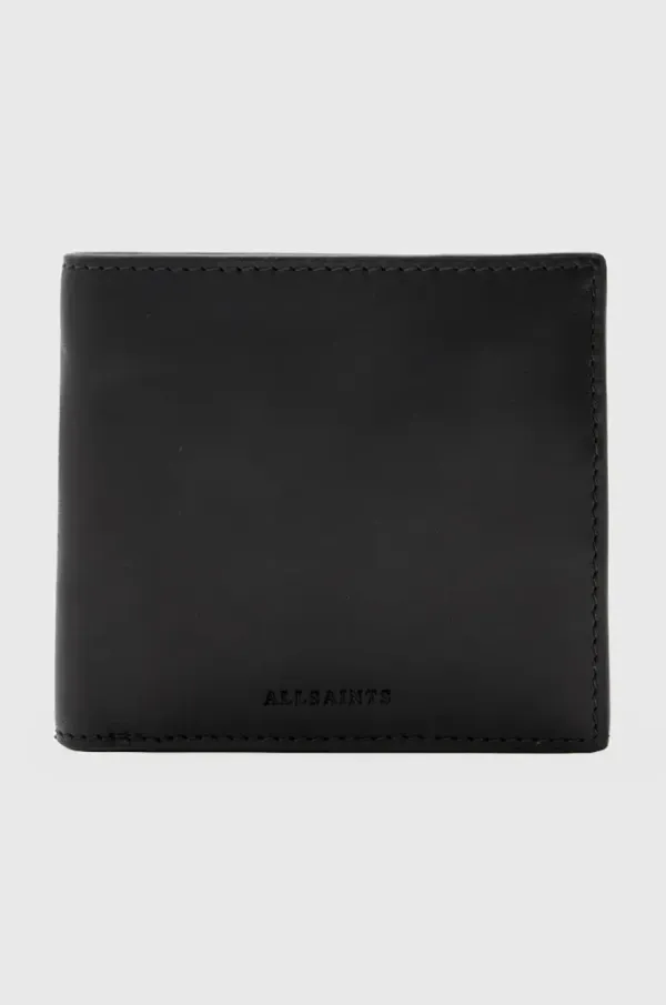 AllSaints Kožni novčanik AllSaints DELPH za muškarce, boja: crna, M284XB