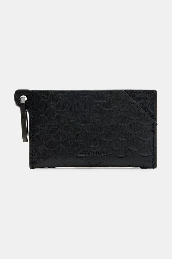 AllSaints Kožni novčanik AllSaints HEX SNAKE za žene, boja: crna, W381XB