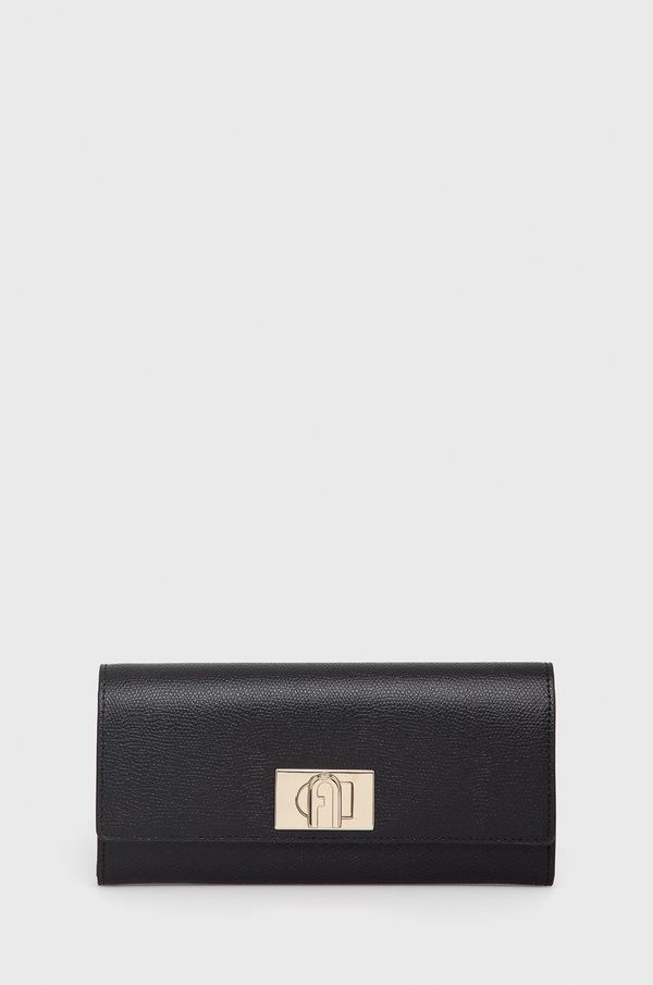 Furla Kožni novčanik Furla 1927 za žene, boja: crna