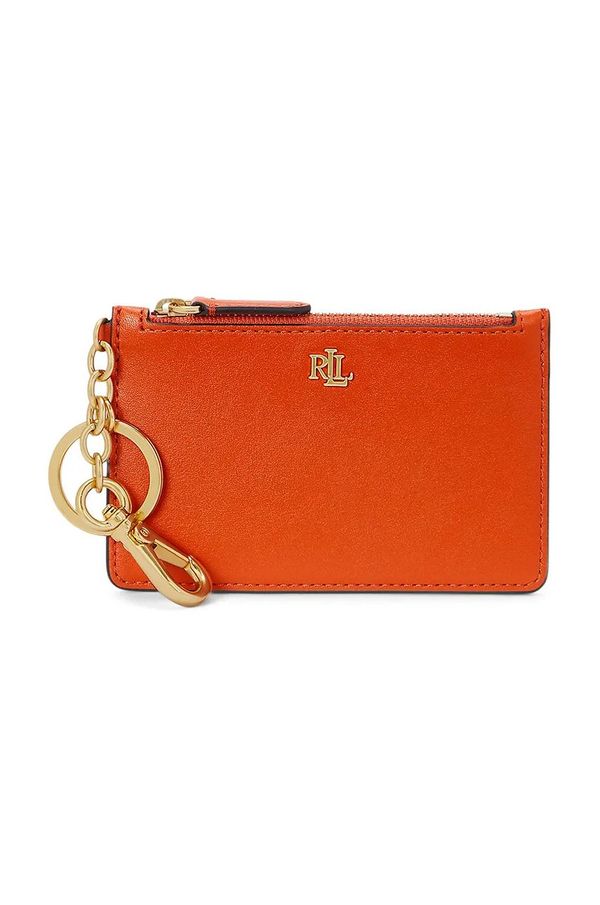 Lauren Ralph Lauren Kožni novčanik Lauren Ralph Lauren za žene, boja: narančasta