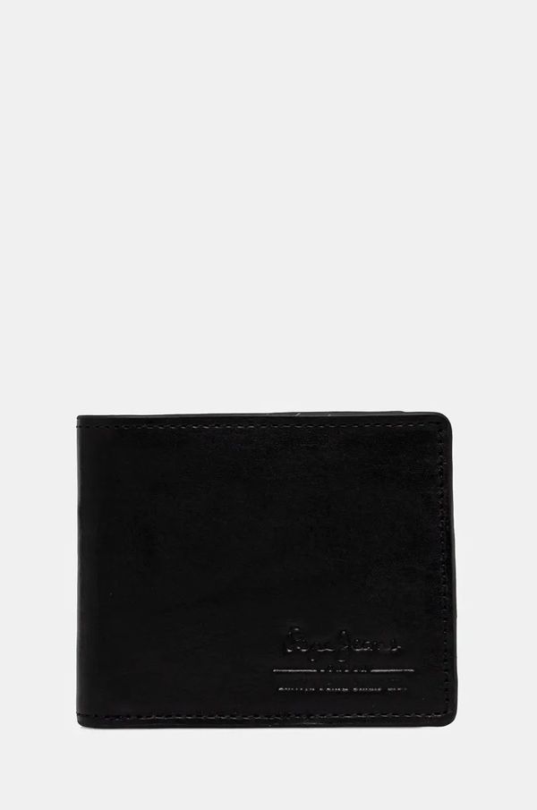 Pepe Jeans Kožni novčanik Pepe Jeans TATE WALLET za muškarce, boja: crna, PM070387