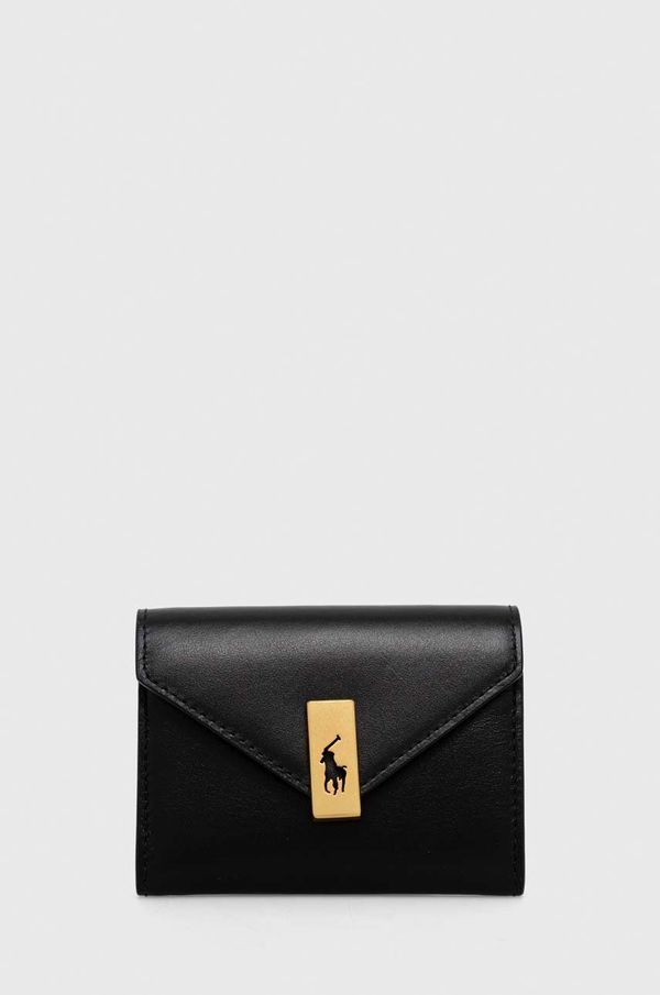 Polo Ralph Lauren Kožni novčanik Polo Ralph Lauren za žene, boja: crna