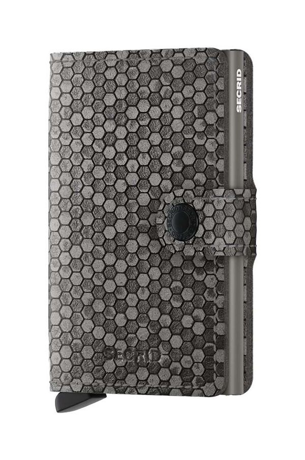 Secrid Kožni novčanik Secrid Miniwallet Hexagon Grey boja: siva