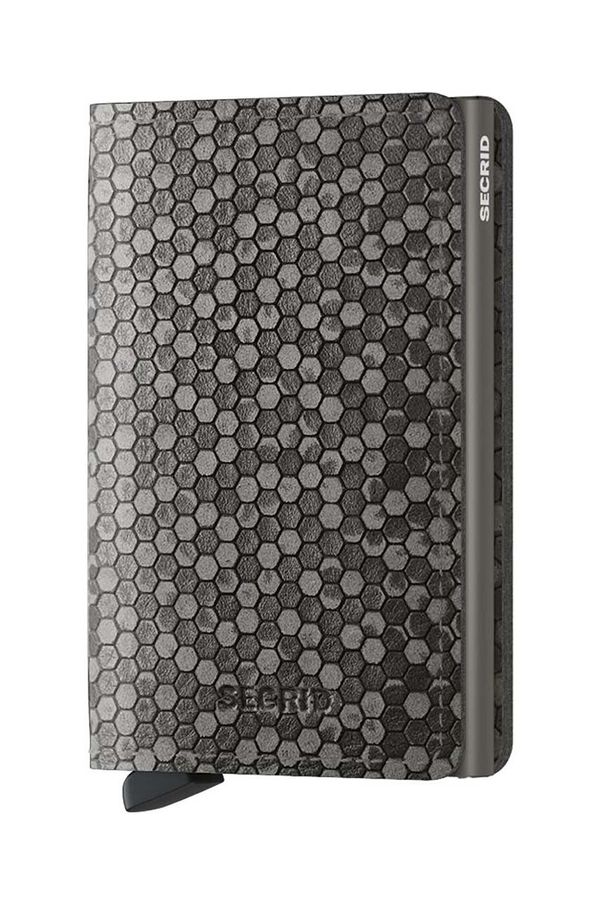 Secrid Kožni novčanik Secrid Slimwallet Hexagon Grey boja: siva