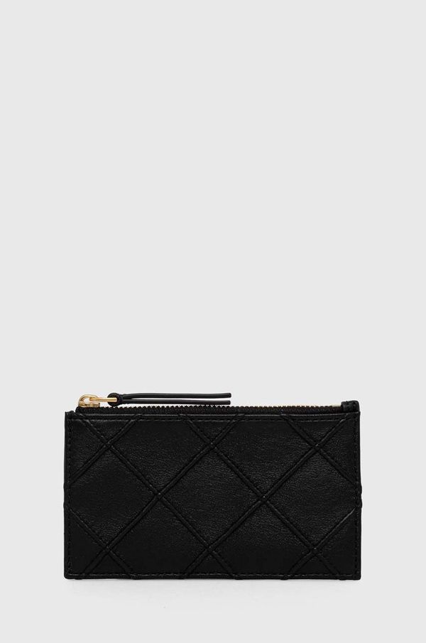 Tory Burch Kožni novčanik Tory Burch Fleming Soft Zip za žene, boja: crna, 152602.001