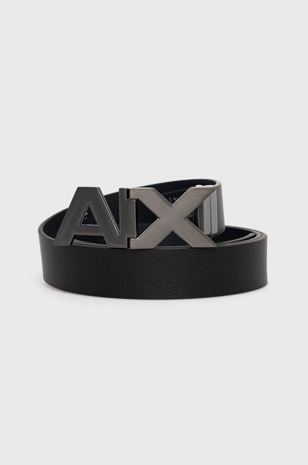 Armani Exchange Kožni remen Armani Exchange za muškarce, boja: crna